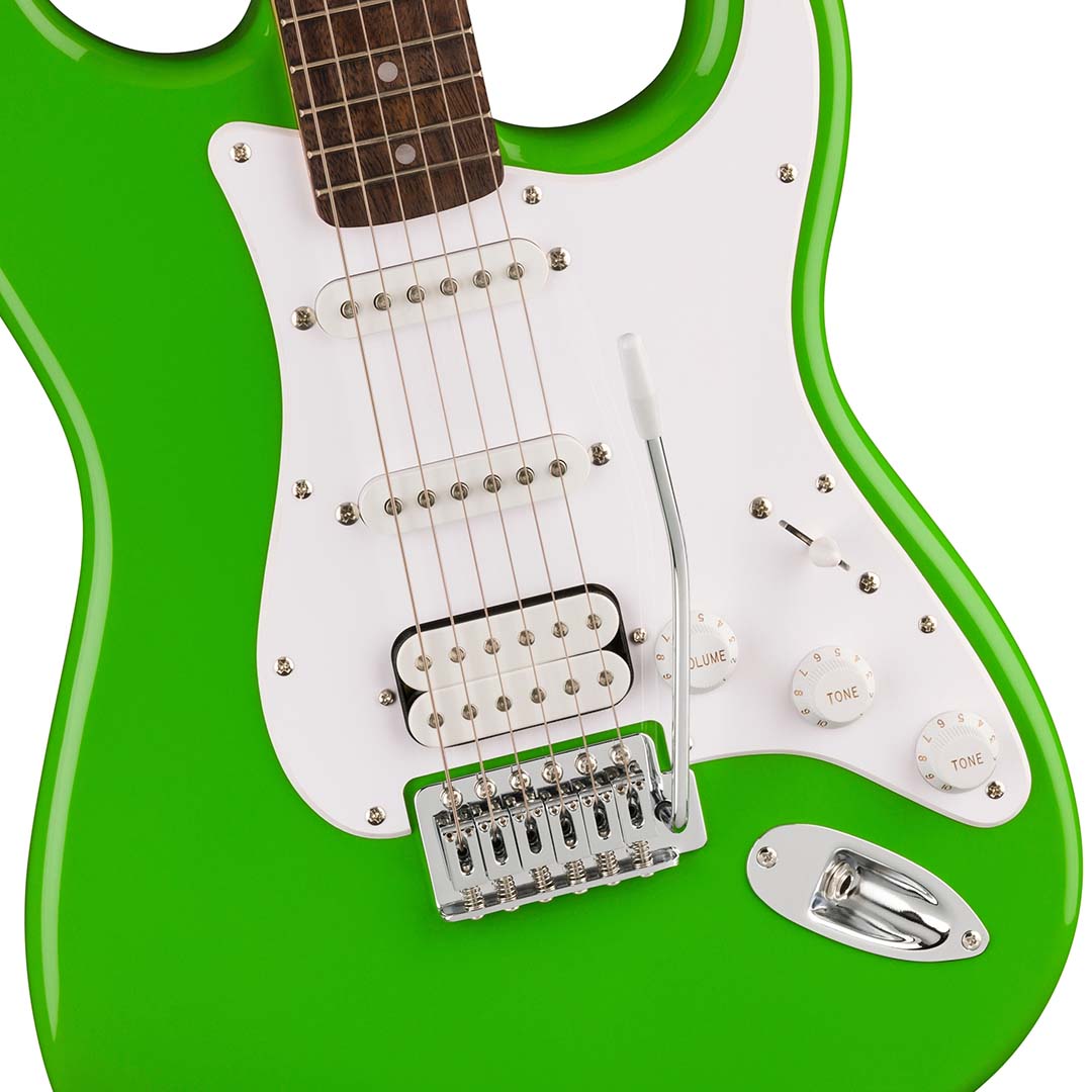 Fender Squier FSR Sonic Stratocaster HSS, Laurel Fingerboard, White Pickguard, Lime Green