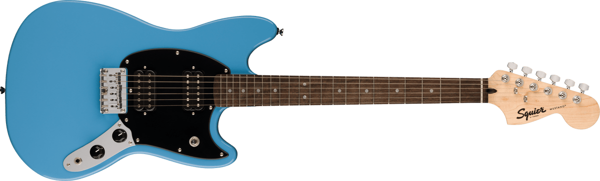 Fender Squier Sonic Mustang HH, Laurel Fingerboard, Black Pickguard, California Blue