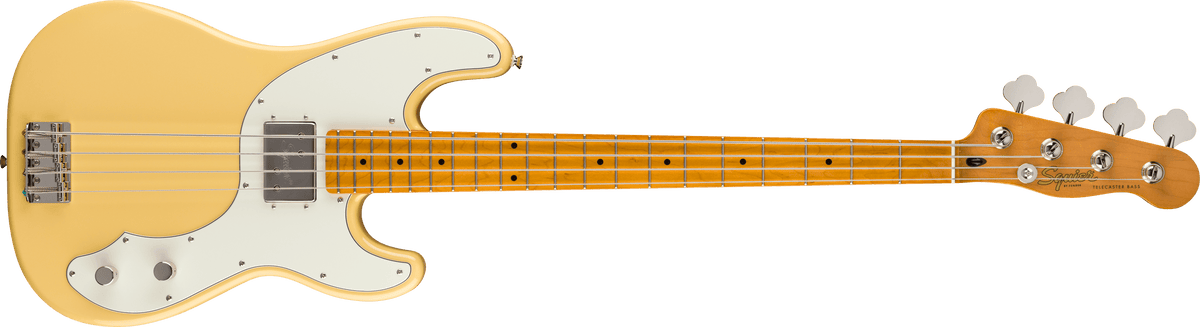 Fender Squier Classic Vibe Telecaster Bass, Maple Fingerboard, Parchment Pickguard, Vintage White