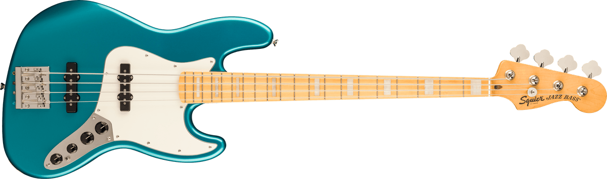 Fender Squier Classic Vibe Active '70s Jazz Bass Maple Fingerboard, Parchment Pickguard, Ocean Turquoise