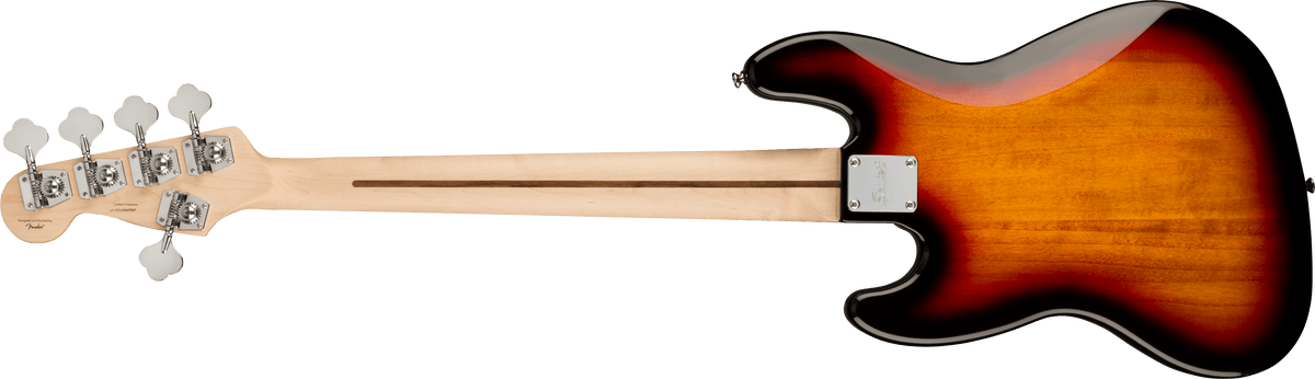 Fender Squier Affinity Series Jazz Bass V, Laurel Fingerboard, Black Pickguard, 3-Color Sunburst