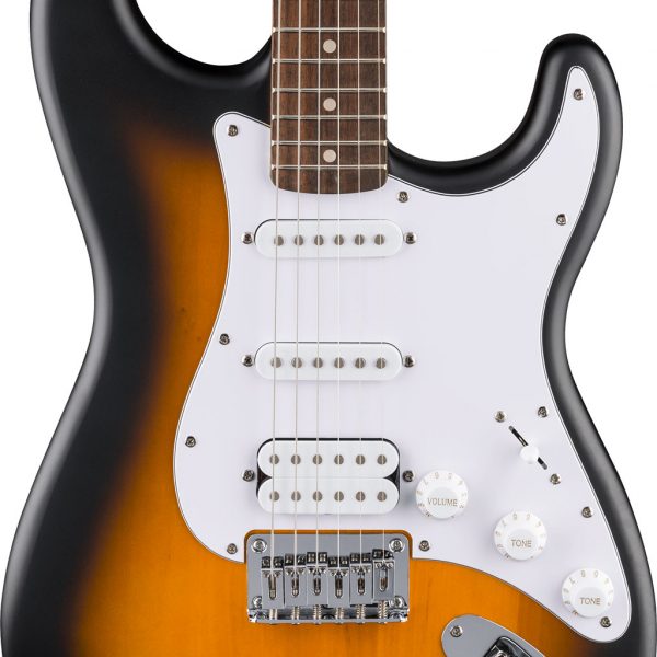 Fender Squier Debut Collection Stratocaster HT HSS, Laurel Fingerboard, White Pickguard, 2-Color Sunburst