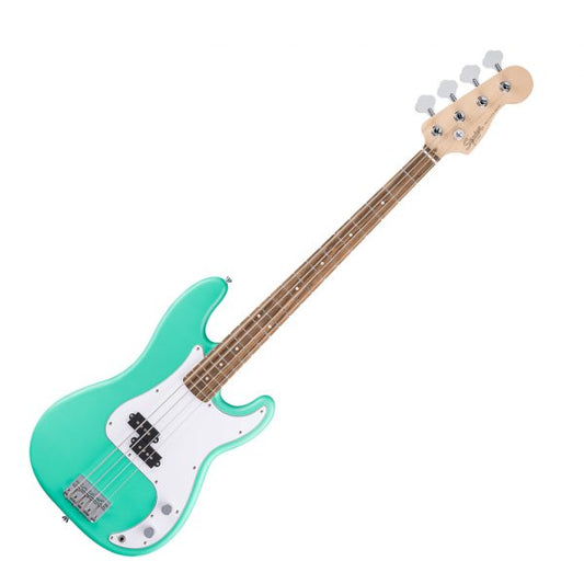 Fender Squier Debut Collection Precision Bass, Laurel Fingerboard, White Pickguard, Sea Foam Green