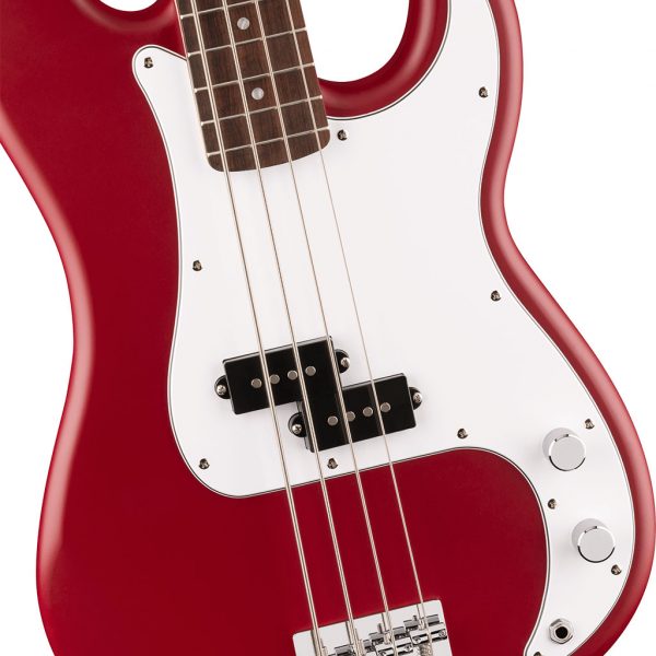 Fender Squier Debut Collection Precision Bass, Laurel Fingerboard, White Pickguard, Dakota Red
