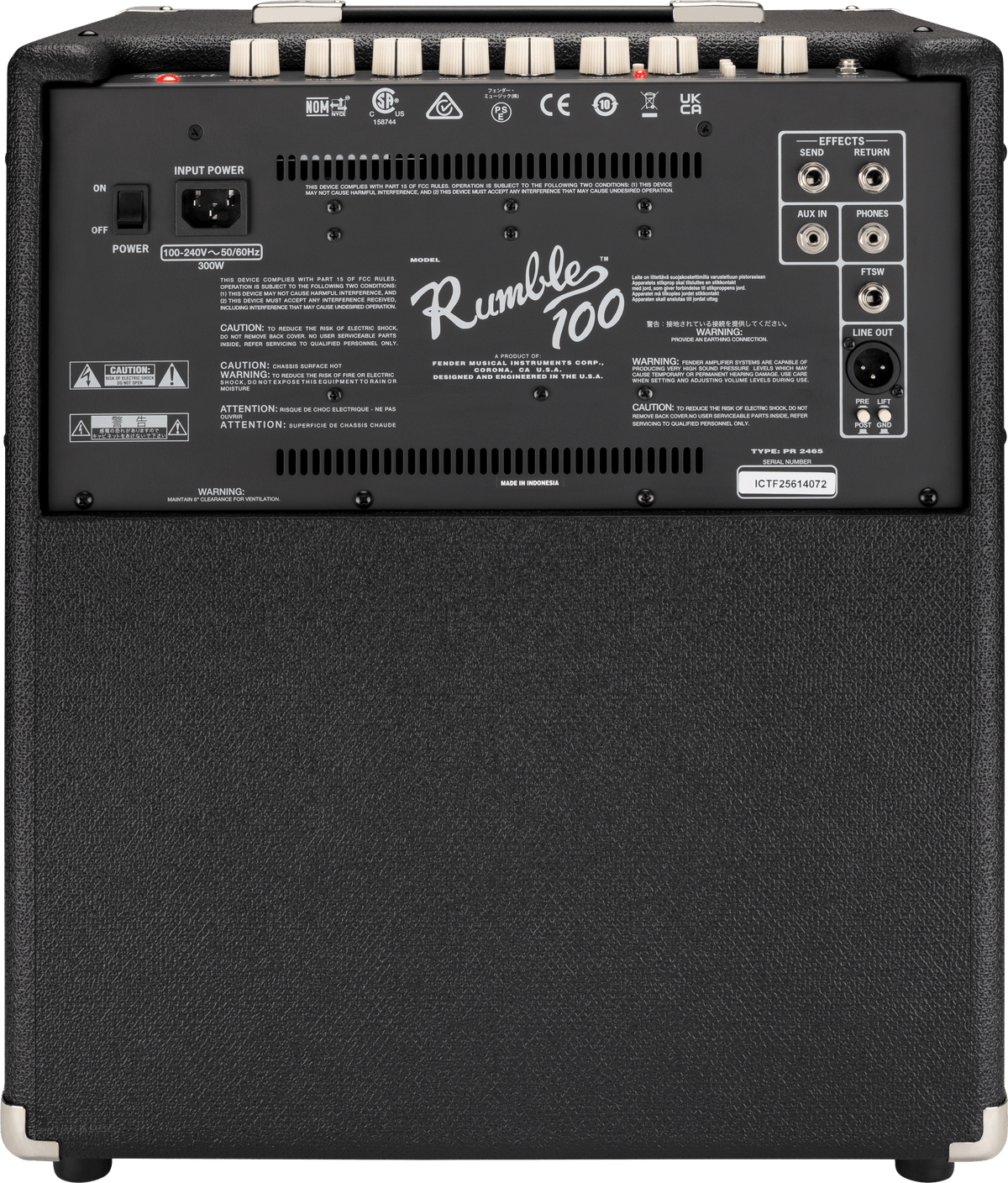 Fender Rumble 100 (V3), 230V EUR, Black/Silver