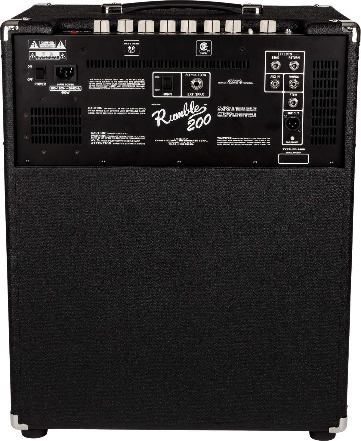 Fender Rumble 200 (V3), 230V EUR, Black/Silver
