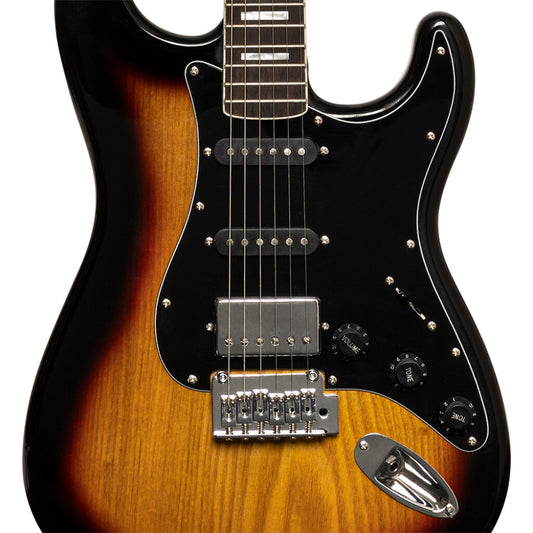 Stagg SES60 SNB - Vintage Series Electric Guitar w/ Solid Alder Body (Sunburst) | Stagg Guitar for Beginners, Students & Stage