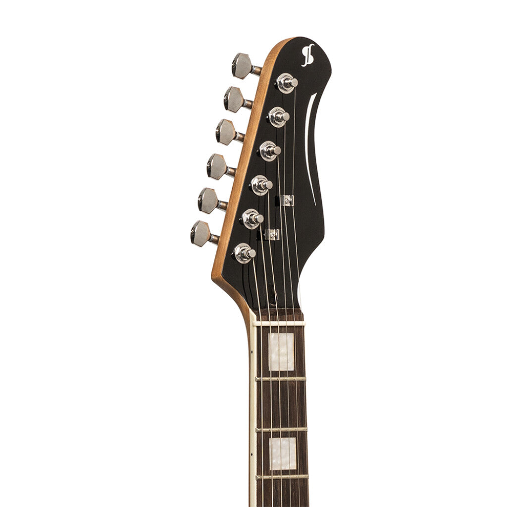 Stagg SES60 SNB - Vintage Series Electric Guitar w/ Solid Alder Body (Sunburst) | Stagg Guitar for Beginners, Students & Stage