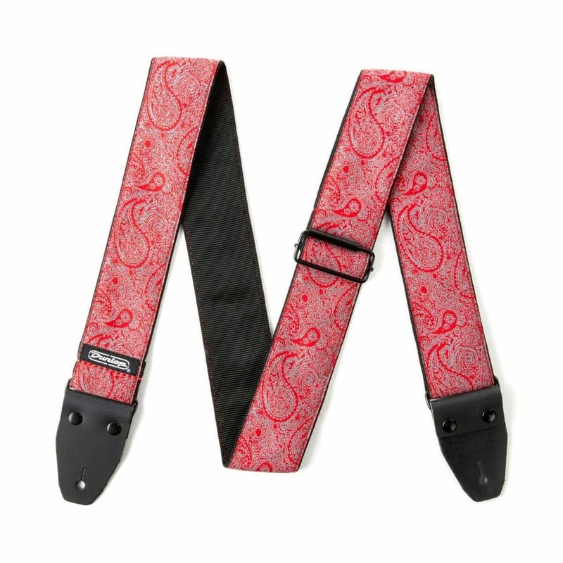Dunlop Jacquard Paisley Red Guitar Strap D67-11