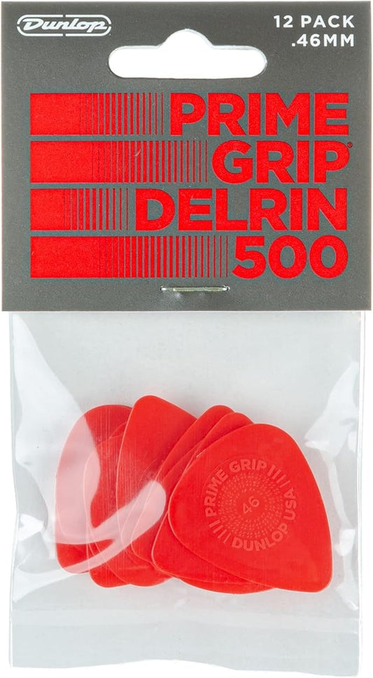 Dunlop Delrin 500 Prime Grip Picks .46mm 12-Pack