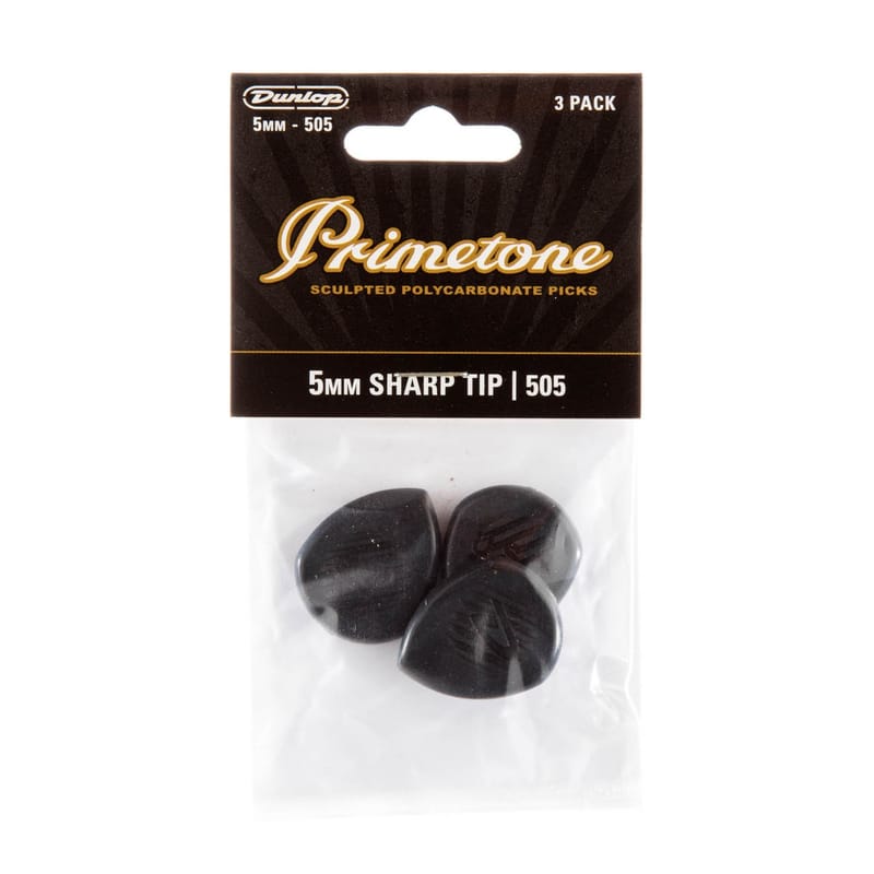 Dunlop Primetone Classic Sharp Tip Picks 5.0mm 6-Pack