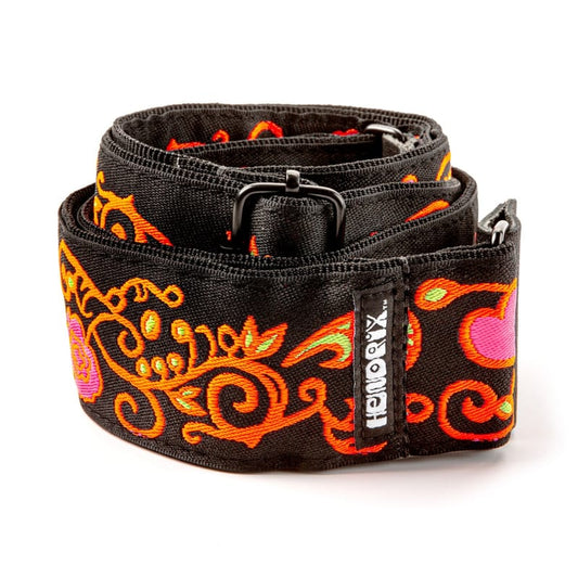 Dunlop Jimi Hendrix Blacklight Monterey Orange Strap JH23