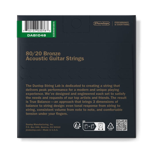 Dunlop DAB1048 80/20 Bronze Acoustic Strings 10-48