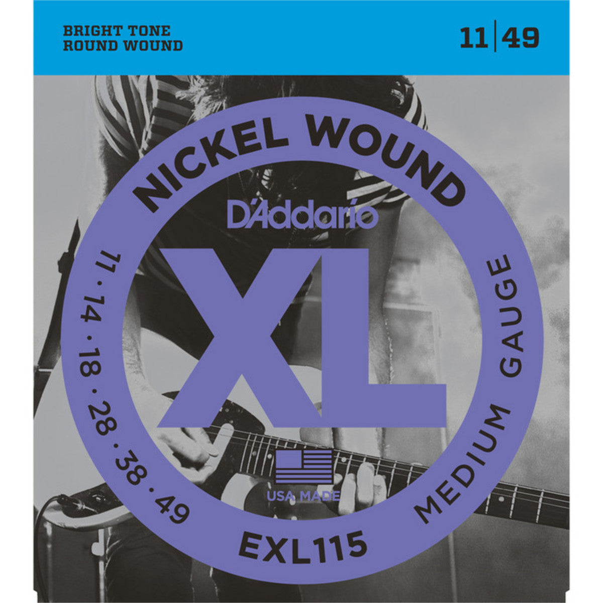 D'Addario EXL115 Electric Guitar Strings – Medium 11-49