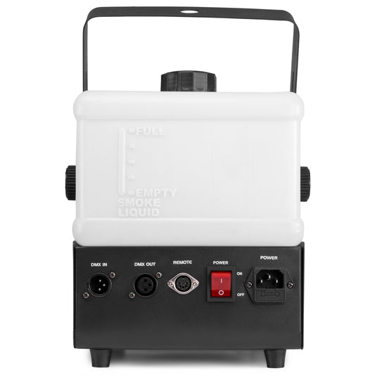 Beamz Rage1500 LED – 1500W DMX Smoke Machine w/ LED’s & Timer Controller