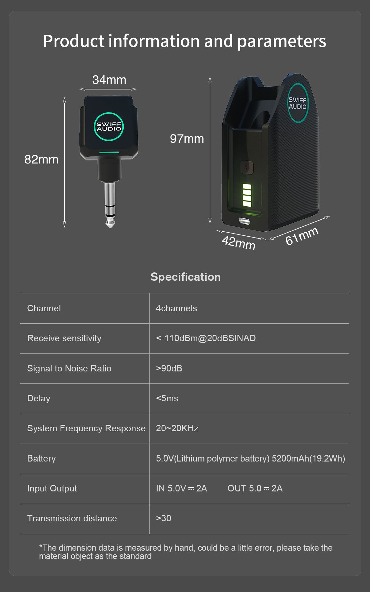 Swiff Audio WX503 Rechargeable Wireless System
