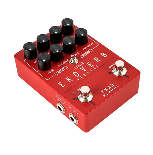 FLAMMA FS22 EKOVERB GUITAR STEREO DUAL REVERB DELAY EFFECTS PEDAL