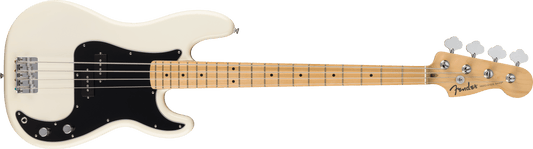 Fender Standard Precision Bass Maple Fingerboard, Black Pickguard, Olympic White