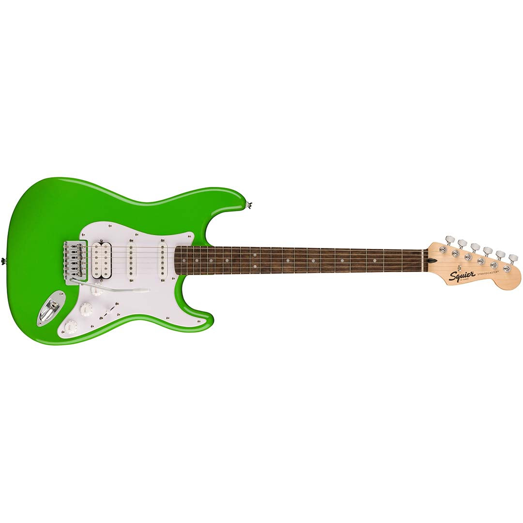 Fender Squier FSR Sonic Stratocaster HSS, Laurel Fingerboard, White Pickguard, Lime Green