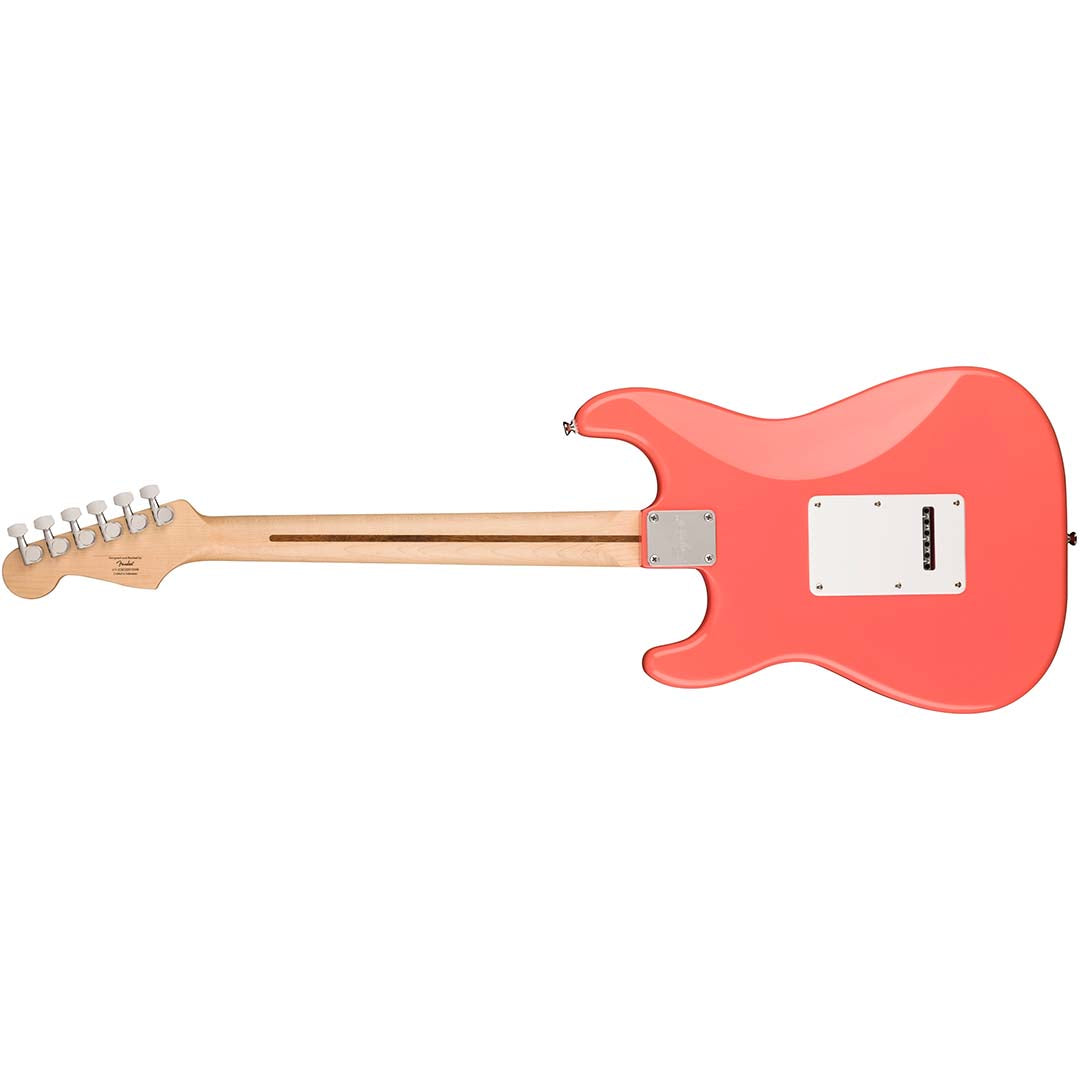 Fender Squier Sonic Stratocaster HSS, Maple Fingerboard, White Pickguard, Tahitian Coral
