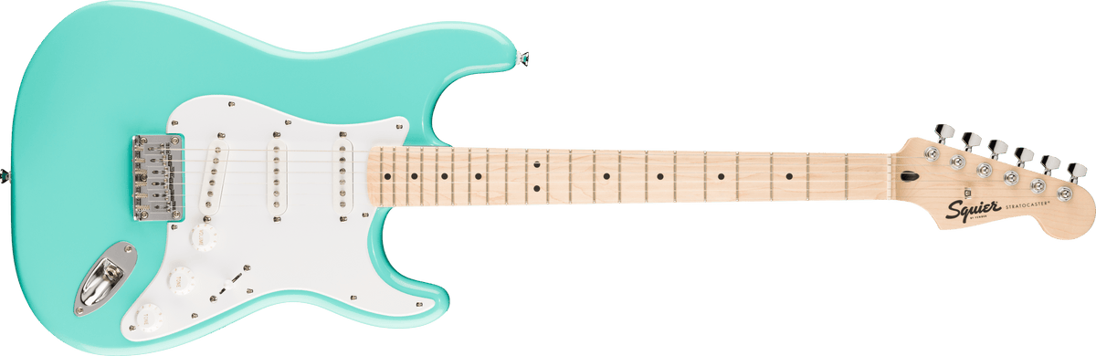 Fender Squier Sonic Stratocaster HT, Maple Fingerboard, White Pickguard, Sea Foam Green