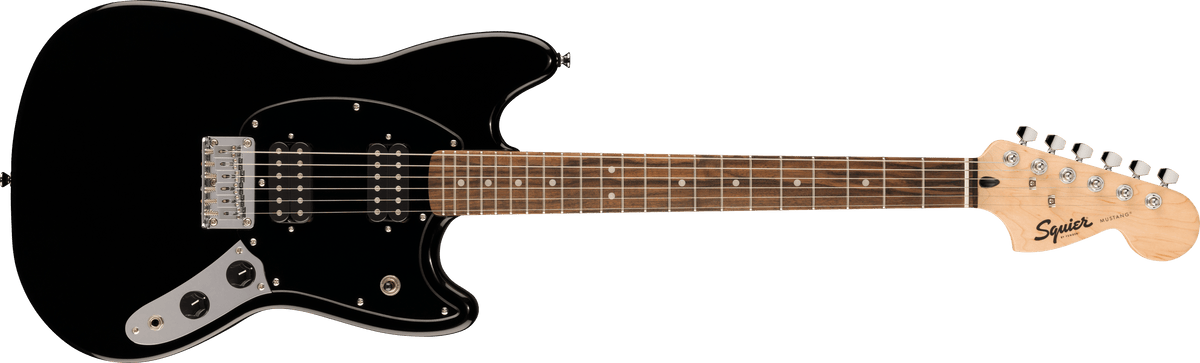Fender Squier Sonic Mustang HH, Laurel Fingerboard, Black Pickguard, Black