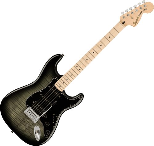 Fender Squier Affinity Series Stratocaster FMT HSS Electric Guitar, Maple Fingerboard, Black Burst
