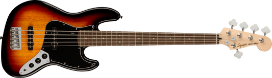 Fender Squier Affinity Series Jazz Bass V, Laurel Fingerboard, Black Pickguard, 3-Color Sunburst