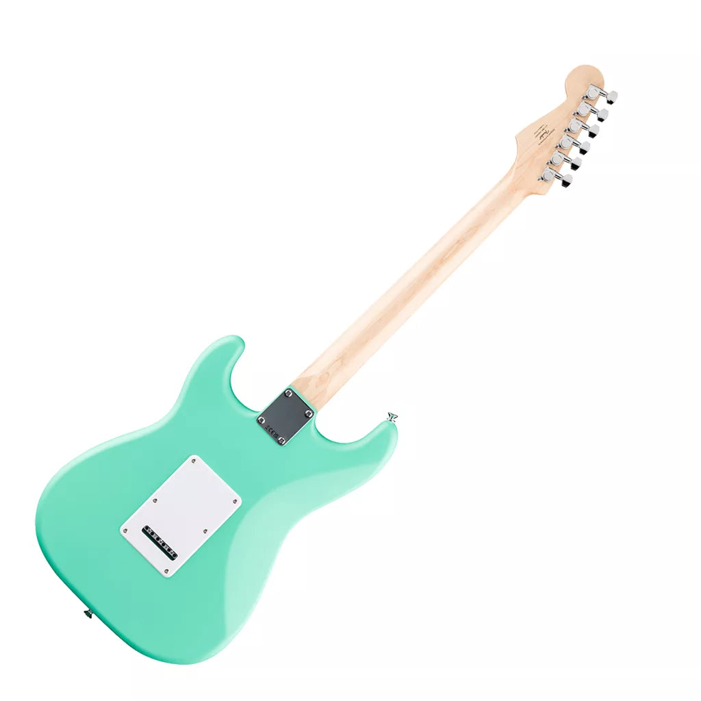Fender Squier Debut Collection Stratocaster, Laurel Fingerboard, White Pickguard, Sea Foam Green