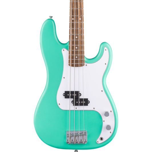 Fender Squier Debut Collection Precision Bass, Laurel Fingerboard, White Pickguard, Sea Foam Green