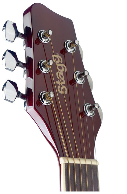 Stagg SA20ACE NAT - 4/4 Cutaway Acoustic-Electric Guitar w/ Basswood Top (Natural) | Stagg Guitar for Beginners, Students & Stage