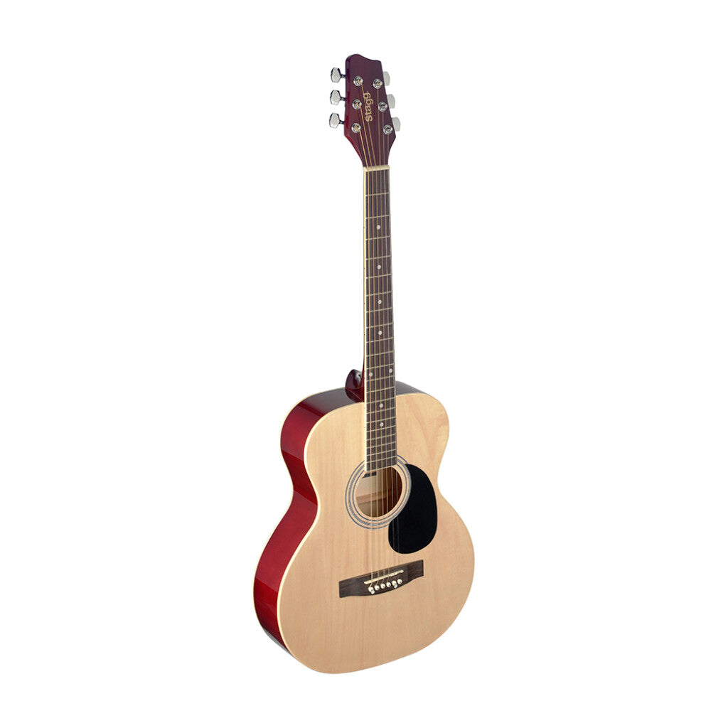 Stagg SA20A NAT - 4/4 Acoustic Guitar w/ Linden Top (Natural) | Stagg Guitar for Beginners, Students & Stage