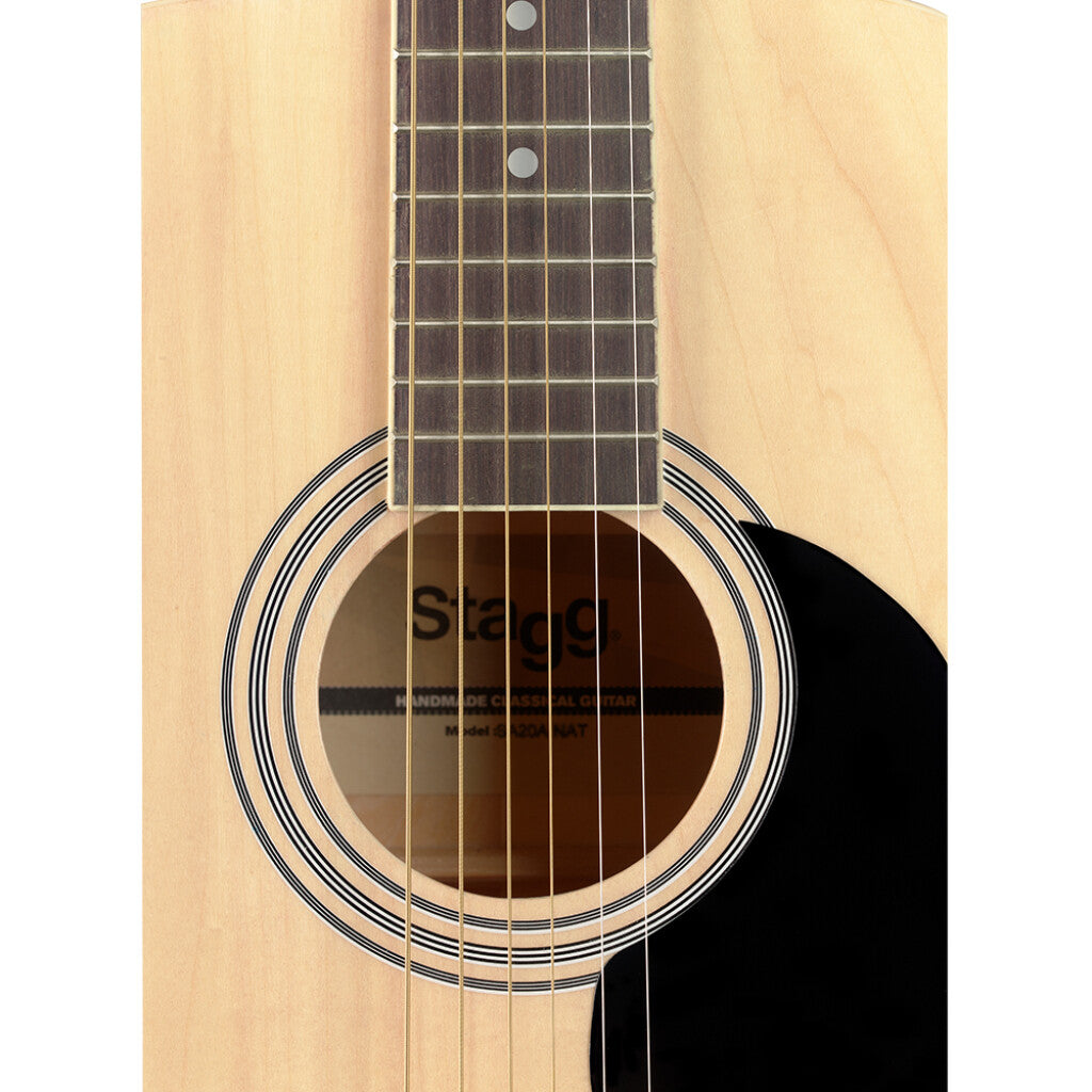 Stagg SA20A NAT - 4/4 Acoustic Guitar w/ Linden Top (Natural) | Stagg Guitar for Beginners, Students & Stage