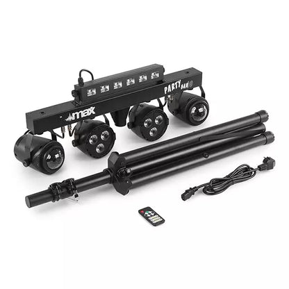 BEAMZ PARTYBAR10 SET 2x JELLY MOON, 2x PAR AND UV/STROBE RGBWUV