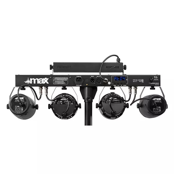 BEAMZ PARTYBAR10 SET 2x JELLY MOON, 2x PAR AND UV/STROBE RGBWUV