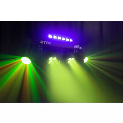 BEAMZ PARTYBAR10 SET 2x JELLY MOON, 2x PAR AND UV/STROBE RGBWUV