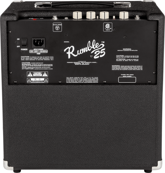 Fender Rumble 25 (V3), 230V EUR, Black/Silver