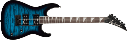 Jackson JS Series Dinky JS20 DKQ 2PT, Amaranth Fingerboard, Transparent Blue Burst