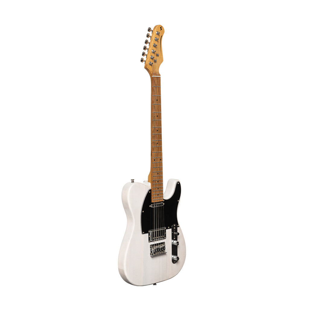 Stagg SETPLUS WHB - Vintage “T” Series Electric Guitar (See Thru White) | Stagg Guitar for Beginners, Students & Stage
