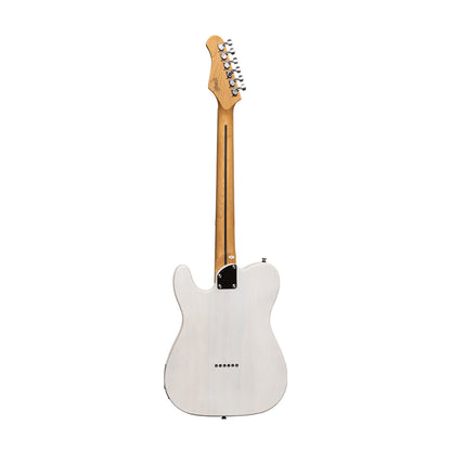 Stagg SETPLUS WHB - Vintage “T” Series Electric Guitar (See Thru White) | Stagg Guitar for Beginners, Students & Stage