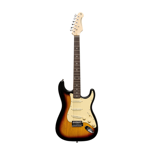 Stagg SES30 SNB - Standard “S” Electric Guitar (Sunburst) | Stagg Guitar for Beginners, Students & Stage