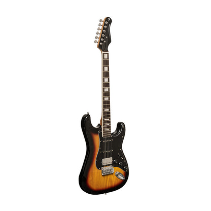 Stagg SES60 SNB - Vintage Series Electric Guitar w/ Solid Alder Body (Sunburst) | Stagg Guitar for Beginners, Students & Stage