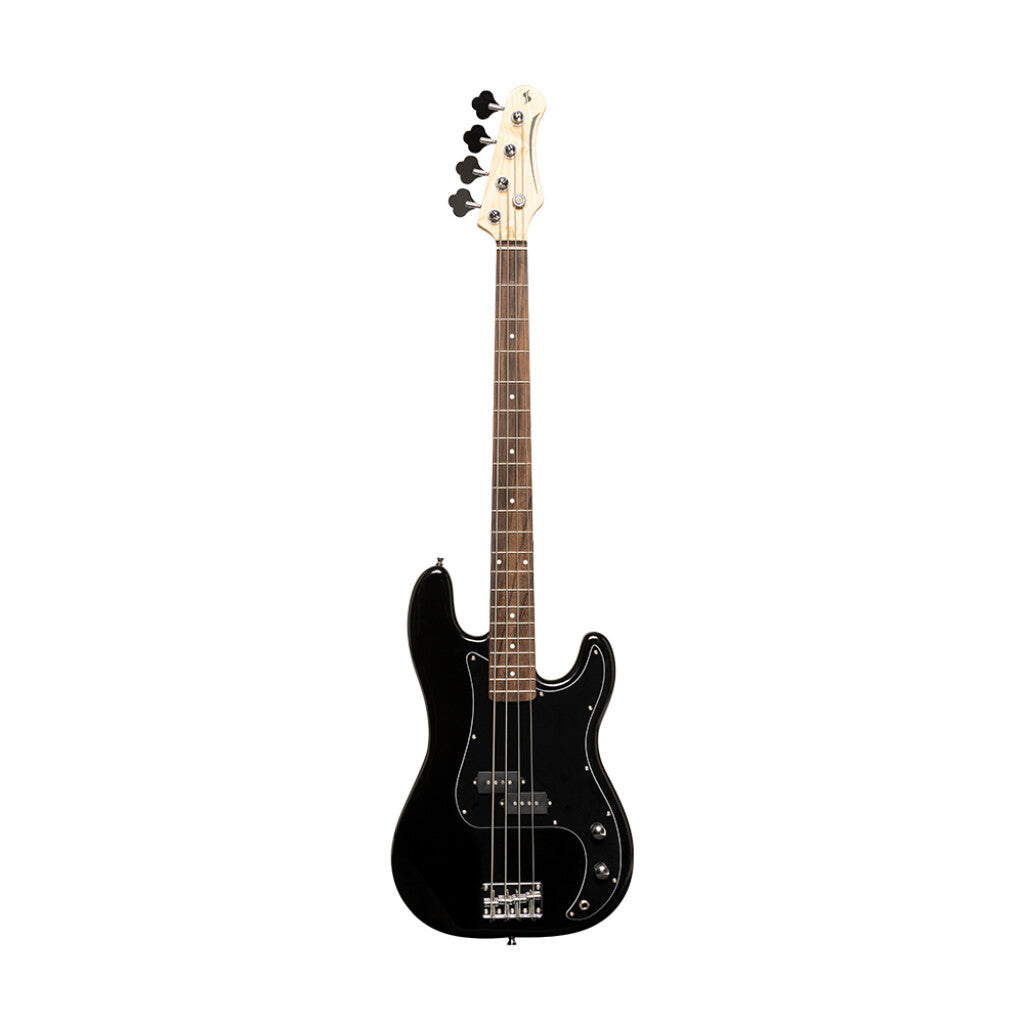 Stagg SBP30 BK - Standard “P” Electric Bass Guitar (Black) | Stagg Guitar for Beginners, Students & Stage