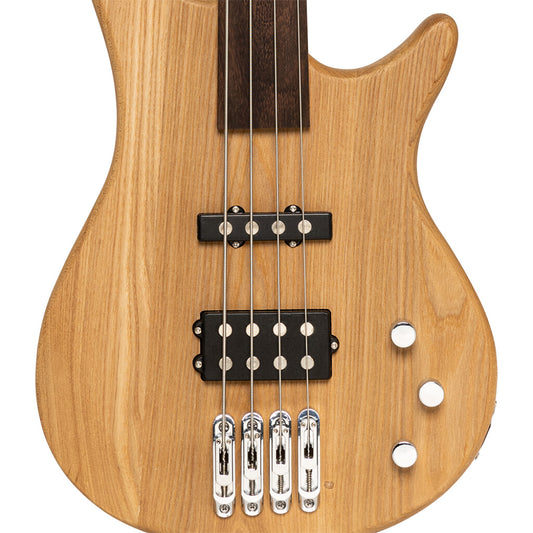 Stagg SBF40 NAT - Fusion 40 Electric Bass Guitar Satin (Natural) | Stagg Guitar for Beginners, Students & Stage