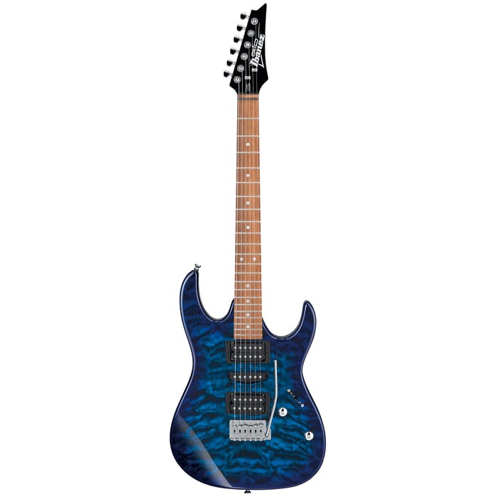 RENTAL - Ibanez GRX70QA Electric Guitar – Transparent Blue Burst
