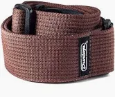 Dunlop Ribbed Cotton Guitar Strap Chocolate