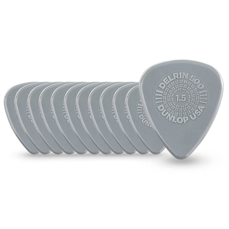 Dunlop Delrin 500 Prime Grip Picks 1.50mm 12-Pack