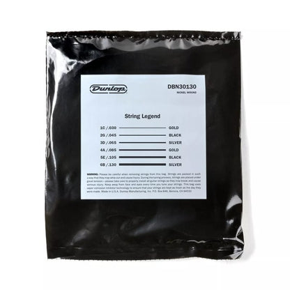 Dunlop DBN30130 Nickel Wound 6-String Bass Strings 30-130