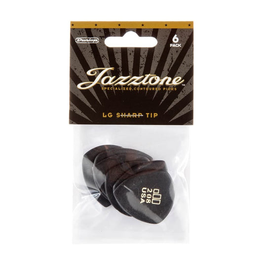 Dunlop Jazztone Large Point Tip Picks 6-Pack