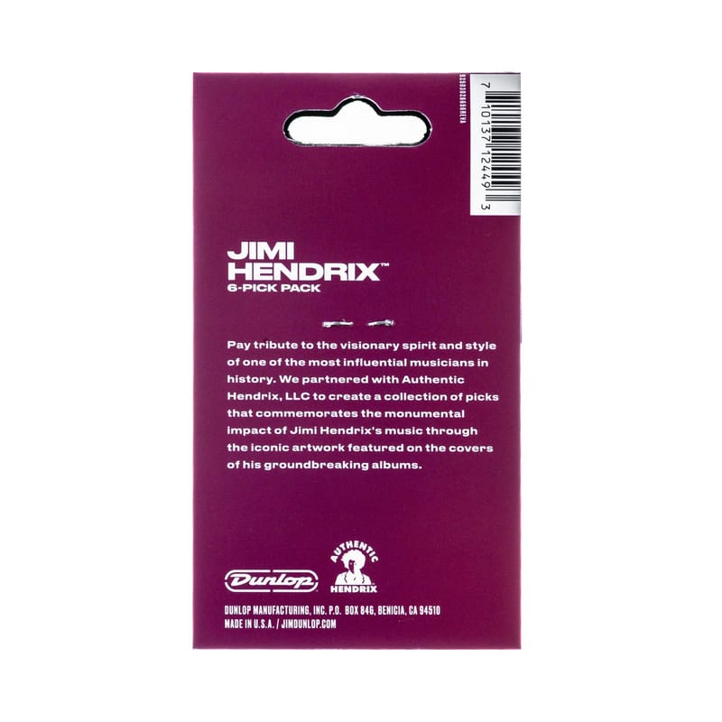 Dunlop Jimi Hendrix Are You Experienced Picks 6-Pack